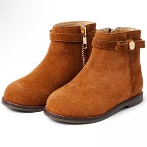 Janie and Jack Brown Suede Baby Walker Boots